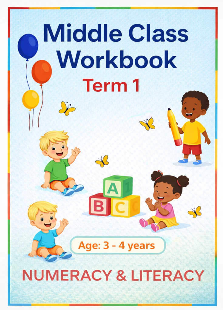 middle class workbook cover page + age